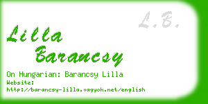 lilla barancsy business card